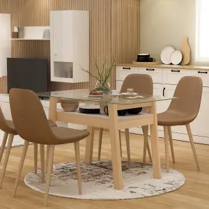 PIRA - NOBBEY DT120 MEJA MAKAN warna PRO OAK - PIRA - foto 2