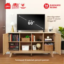 PIRA - MAISON SB160 BUFET / SIDEBOARD / LEMARI KABINET / MEJA TV warna PRO OAK - TRAVERTINE - PIRA - foto 4