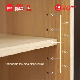 PIRA - MAISON SB160 BUFET / SIDEBOARD / LEMARI KABINET / MEJA TV warna PRO OAK - TRAVERTINE - PIRA - foto 5