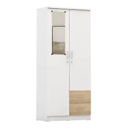 PIRA METROPOLIS - ALANA 2PL LEMARI PAKAIAN 2 PINTU warna WHITE - PRO OAK - PIRA METROPOLIS OX - foto 6