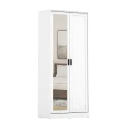 PIRA METROPOLIS - YORK 2P LEMARI PAKAIAN 2 PINTU warna WHITE - PIRA METROPOLIS - foto 4