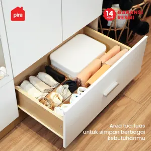 PIRA METROPOLIS OX - ARUNA BL5P 3DR LEMARI PAKAIAN 5 PINTU / LEMARI BAJU DENGAN LACI warna PRO OAK - WHITE - PIRA METROPOLIS OX - foto 5