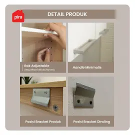PIRA METROPOLIS OX - ARUNA KC WU120 RAK DAPUR / RAK GANTUNG DAPUR / KITCHEN SET ATAS 3 PINTU warna WHITE - PRO OAK - PIRA METROPOLIS OX - foto 4