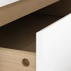 PIRA METROPOLIS OX -  HIRO CH3 LEMARI LACI 3 SUSUN warna WHITE - PRO OAK - PIRA METROPOLIS OX - foto 8
