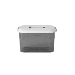 PIRA HOME -  MIZU PSB 8L CONTAINER BOX / BOX PLASTIK / KOTAK PENYIMPANAN warna CLEAR GREY - PIRA HOME - foto 5