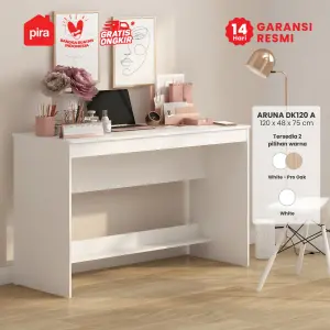 PIRA METROPOLIS OX - ARUNA DK120 A MEJA KERJA / MEJA BELAJAR warna WHITE - PIRA METROPOLIS OX - foto 1