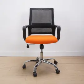 PIRA WORK - REY OC PR KURSI KERJA / KURSI KANTOR warna BLACK - ORANGE - PIRA WORK - foto 2