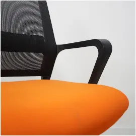 PIRA WORK - REY OC PR KURSI KERJA / KURSI KANTOR warna BLACK - ORANGE - PIRA WORK - foto 4