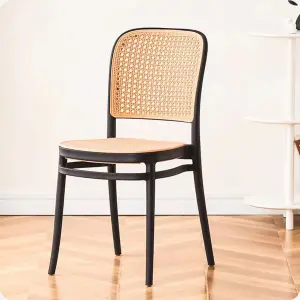 PIRA - RATTA DC KURSI ROTAN PLASTIK / KURSI MAKAN / KURSI TERAS / KURSI SANTAI / KURSI CAFE / KURSI PLASTIK warna BLACK - BROWN - PIRA - foto 7