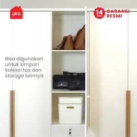 PIRA METROPOLIS -  YONA 5P 2DR LEMARI PAKAIAN 5 PINTU DENGAN 2 LACI warna WHITE - PRO OAK - PIRA METROPOLIS - foto 10