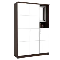 PIRA METROPOLIS - ALBA WDD 3 LEMARI PAKAIAN 3 PINTU warna AMERICAN WALNUT - WHITE - METROPOLIS - foto 5