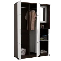 PIRA METROPOLIS - ALBA WDD 3 LEMARI PAKAIAN 3 PINTU warna AMERICAN WALNUT - WHITE - METROPOLIS - foto 3