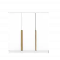 PIRA METROPOLIS - YONA BLS120 LEMARI PAKAIAN 3 PINTU FULL RAK warna WHITE - YELLOW OAK - PIRA METROPOLIS - foto 10