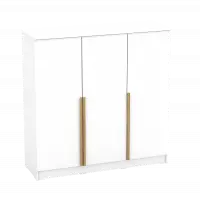 PIRA METROPOLIS - YONA BLS120 LEMARI PAKAIAN 3 PINTU FULL RAK warna WHITE - YELLOW OAK - PIRA METROPOLIS - foto 9