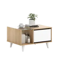 PIRA METROPOLIS - KESHA CTDS MEJA RIAS / MEJA SAMPING / MEJA MULTIFUNGSI / MEJA TAMU warna PRO OAK - WHITE - PIRA METROPOLIS - foto 5