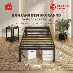 PIRA - BASE AVA MBD90 DIVAN BESI / DIPAN / TEMPAT TIDUR BESI warna BLACK - PIRA - foto 1