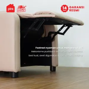 PIRA - DERBY 1 RS L SOFA / SOFA RECLINER / PUSH BACK RECLINER SOFA 1 SEATER warna BEIGE - PIRA - foto 7