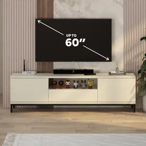 PIRA -  PARIS AVA MTV150 MEJA TV  / RAK TV BESI warna CREAM - BLACK - PIRA - foto 2