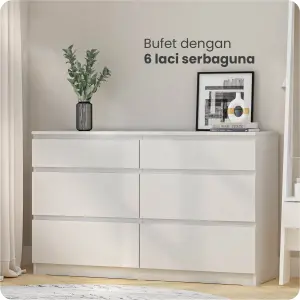 PIRA -  LINUS CH3+3 LEMARI LACI warna WHITE SM - PIRA - foto 2