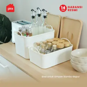 PIRA - MIYA PSB KOTAK PENYIMPANAN / BOX PENYIMPANAN BARANG / BOX PLASTIK / KOTAK PLASTIK / CONTAINER BOX PLASTIK warna WHITE - CREAM - PIRA - foto 4