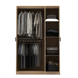 PIRA METROPOLIS - YORK 3P LEMARI PAKAIAN 3 PINTU warna PRO OAK - PIRA METROPOLIS - foto 7