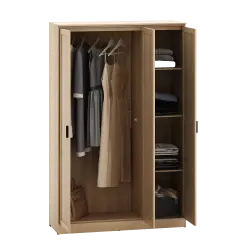 PIRA METROPOLIS - YORK 3P LEMARI PAKAIAN 3 PINTU warna PRO OAK - PIRA METROPOLIS - foto 9
