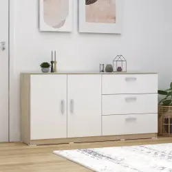PIRA METROPOLIS - ALBA BAZ SB 150 BUFET warna SONOMA OAK - WHITE - METROPOLIS - foto 6