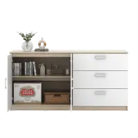 PIRA METROPOLIS - ALBA BAZ SB 150 BUFET warna SONOMA OAK - WHITE - METROPOLIS - foto 3