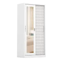 PIRA - KELSEY 90A MWDSL LEMARI PAKAIAN BESI SLIDING / PINTU GESER warna WHITE - PIRA - foto 1