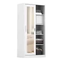 PIRA - KELSEY 90A MWDSL LEMARI PAKAIAN BESI SLIDING / PINTU GESER warna WHITE - PIRA - foto 4