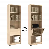 PIRA WORK - ROYCE DK60 MEJA BELAJAR / MEJA KERJA LIPAT / RAK BUKU warna PRO OAK - PIRA WORK - foto 5