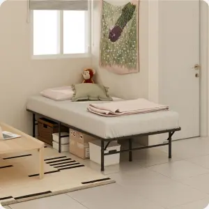 PIRA - BASE FOLDING MBD100 DIPAN BESI / RANJANG / TEMPAT TIDUR BESI warna BLACK - PIRA - foto 1