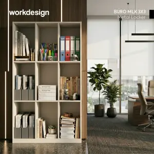 WORKDESIGN BURO MLK 3X3 LOKER BESI / LEMARI LOKER warna WHITE - WORKDESIGN - foto 2