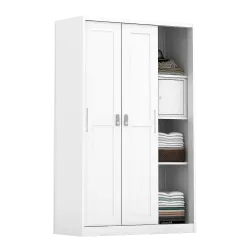 PIRA - SCHON 3A SSL MWD LEMARI PAKAIAN BESI 3 PINTU SLIDING / PINTU GESER warna WHITE - PIRA - foto 6