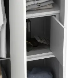 PIRA - SCHON 3A SSL MWD LEMARI PAKAIAN BESI 3 PINTU SLIDING / PINTU GESER warna WHITE - PIRA - foto 8