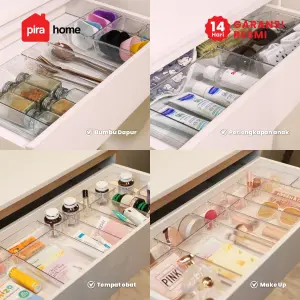PIRA HOME -  SHITA DRAWER25 PO ORGANIZER LACI BENING / SEKAT LACI TRANSPARAN ISI 25 PCS warna CLEAR - PIRA HOME - foto 6