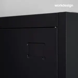WORKDESIGN BURO AVA MBC 2 RAK BUKU BESI / LEMARI ARSIP KANTOR warna BLACK - WORKDESIGN - foto 7