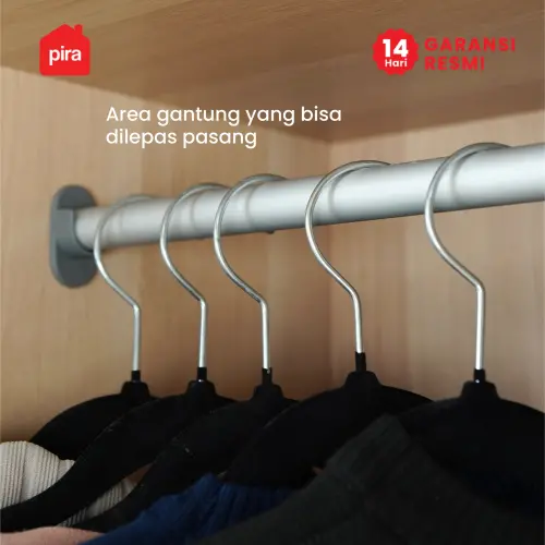 PIRA METROPOLIS OX -  ARUNA 2P 6DR LEMARI PAKAIAN 2 PINTU / LEMARI BAJU DENGAN BANYAK LACI PENYIMPANAN warna PRO OAK - WHITE - PIRA METROPOLIS OX - foto 11