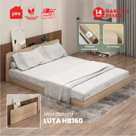 PIRA -  LUTA HB160 HEADBOARD KASUR / SANDARAN KASUR / DIPAN / DIPAN TEMPAT TIDUR warna PRO OAK - PIRA - foto 2