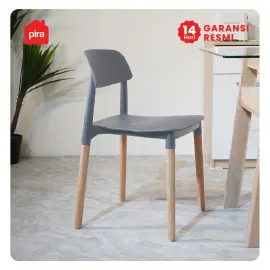 PIRA - ETHAN A DC KURSI MAKAN / KURSI BELAJAR / KURSI TERAS / KURSI SANTAI / KURSI CAFE / KURSI PLASTIK warna GREY - PIRA - foto 2
