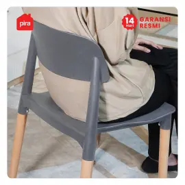 PIRA - ETHAN A DC KURSI MAKAN / KURSI BELAJAR / KURSI TERAS / KURSI SANTAI / KURSI CAFE / KURSI PLASTIK warna GREY - PIRA - foto 3