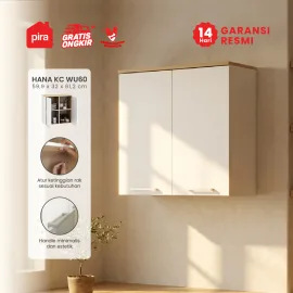 PIRA METROPOLIS OX -  HANA KC WU60 RAK DAPUR / RAK GANTUNG DAPUR / KITCHEN SET ATAS 2 PINTU warna WHITE - PRO OAK - PIRA METROPOLIS - foto 1