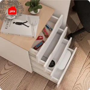 PIRA METROPOLIS OX - KURO PD MEJA LACI / PEDESTAL warna WHITE - PRO OAK - PIRA METROPOLIS OX - foto 3
