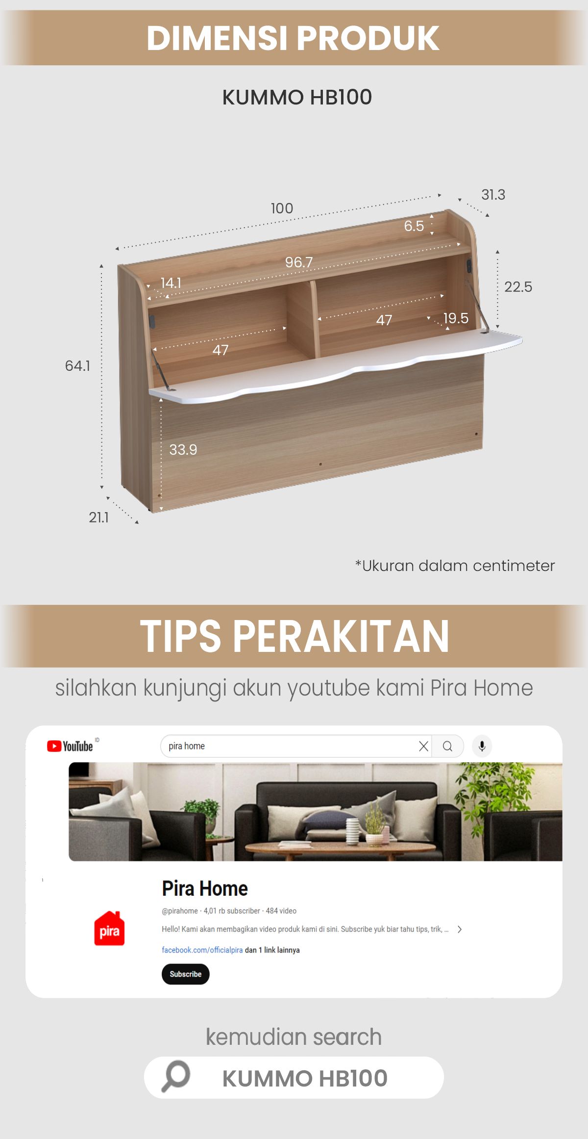 Infografik PIRA KIDS -  KUMMO HB100 HEADBOARD KASUR / SANDARAN KASUR / DIPAN / DIPAN TEMPAT TIDUR warna PRO OAK - WHITE - PIRA KIDS - halaman 5
