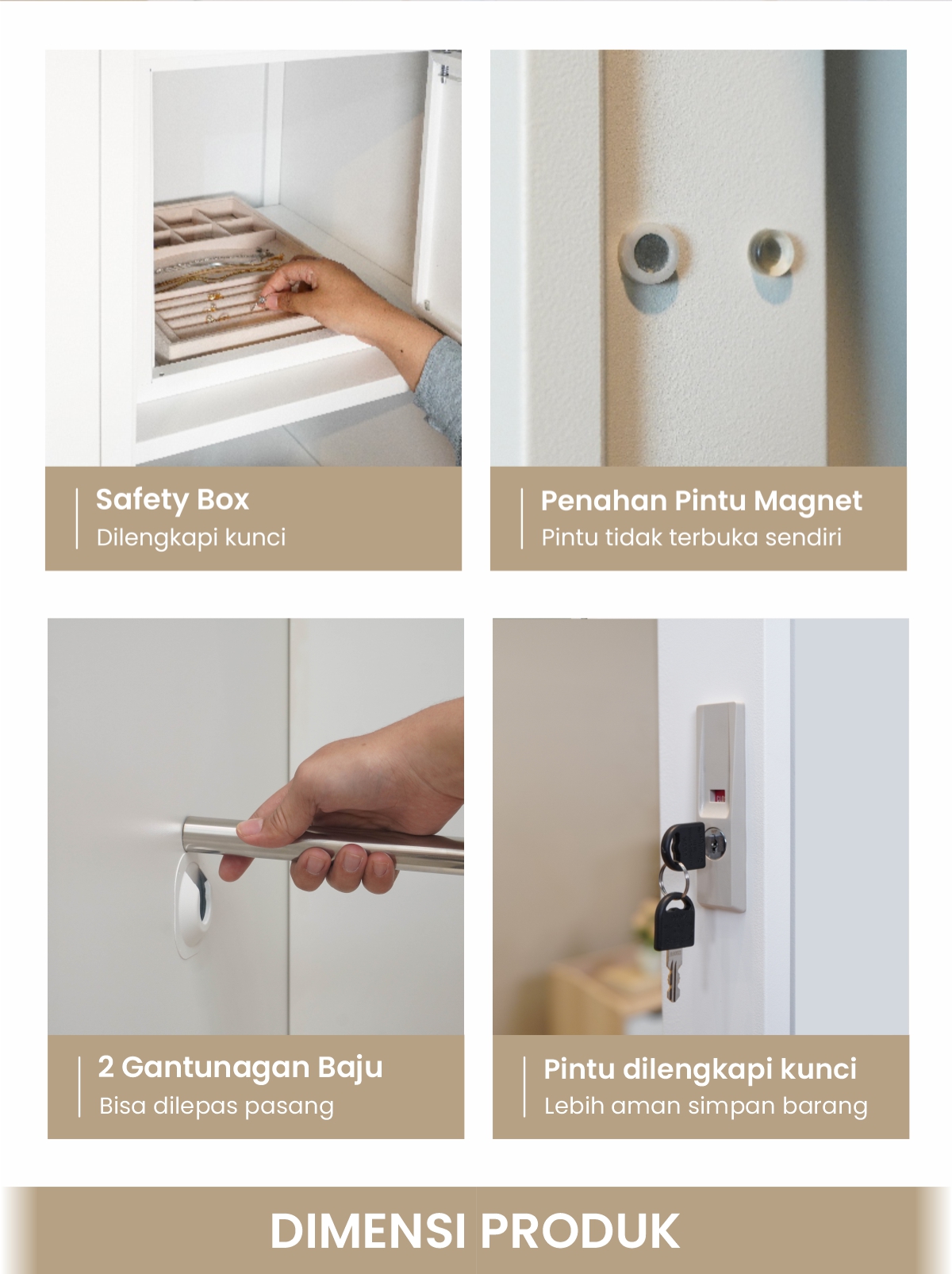 Infografik PIRA -  SCHON AVA 120 MWDSL LEMARI PAKAIAN BESI SLIDING / PINTU GESER warna WHITE - PIRA - halaman 6
