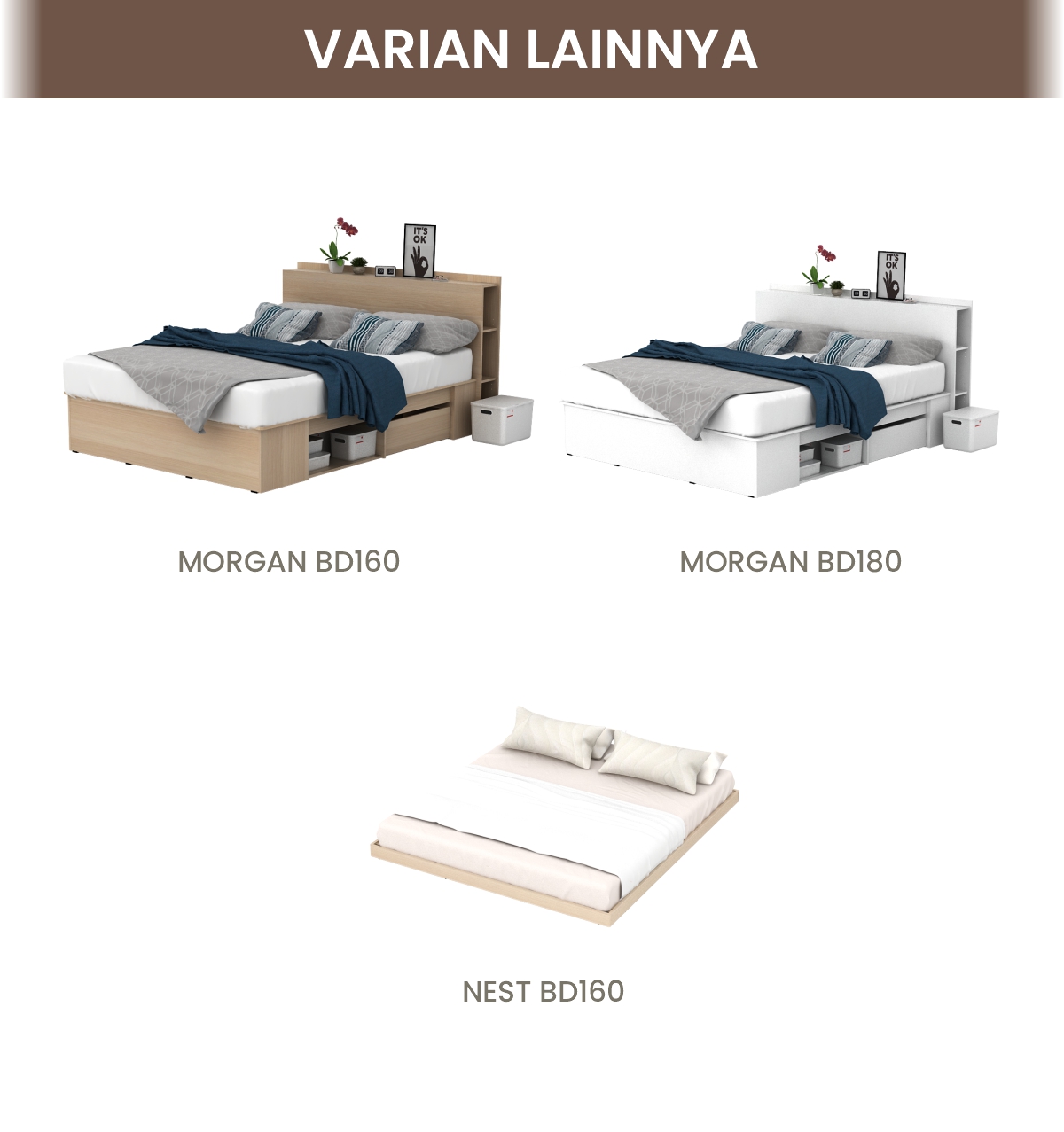 Infografik PIRA -  SAMARA BD200 DIPAN / RANJANG / TEMPAT TIDUR DENGAN LACI PENYIMPANAN DAN LED warna PRO OAK - PIRA - halaman 7