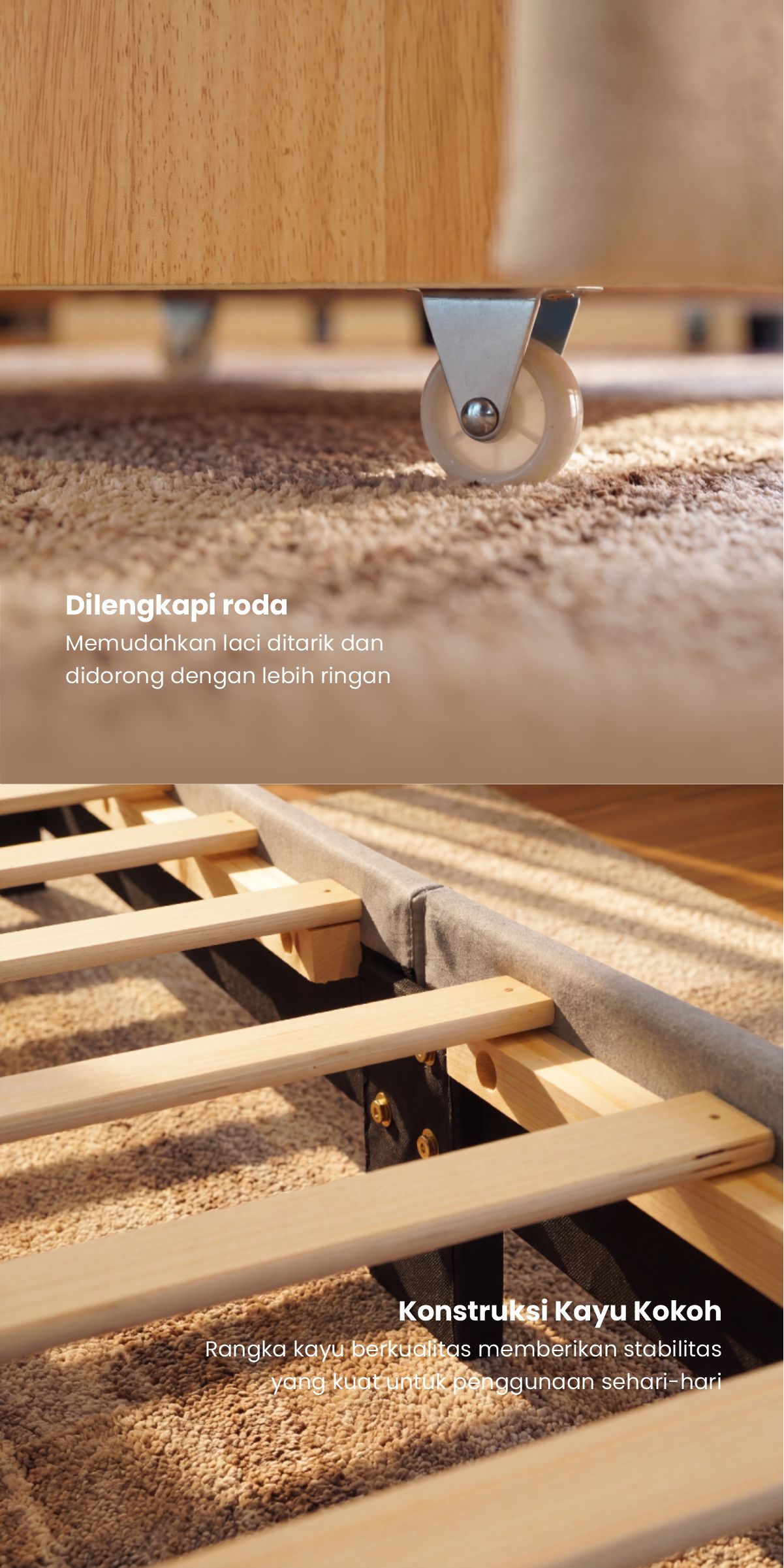 Infografik PIRA - PALMA BD180 PLATFORM BED / DIPAN / DIPAN TEMPAT TIDUR / RANJANG KASUR / DIPAN DENGAN LACI PENYIMPANAN warna GREY - PIRA - halaman 5