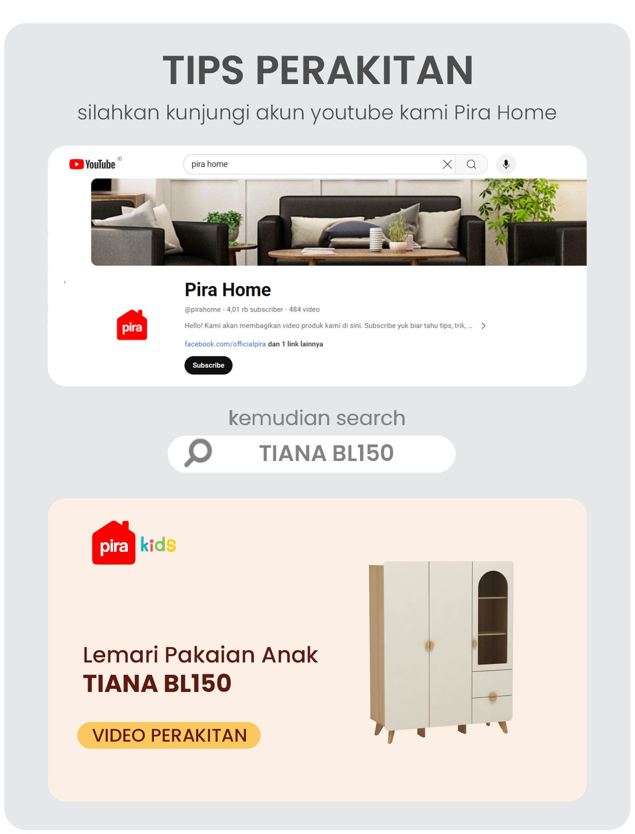 Infografik PIRA KIDS -  TIANA BL150 LEMARI PAKAIAN ANAK 3 PINTU / LEMARI BAJU ANAK warna EURO OAK - LIGHT TAUPE - PIRA KIDS - halaman 7