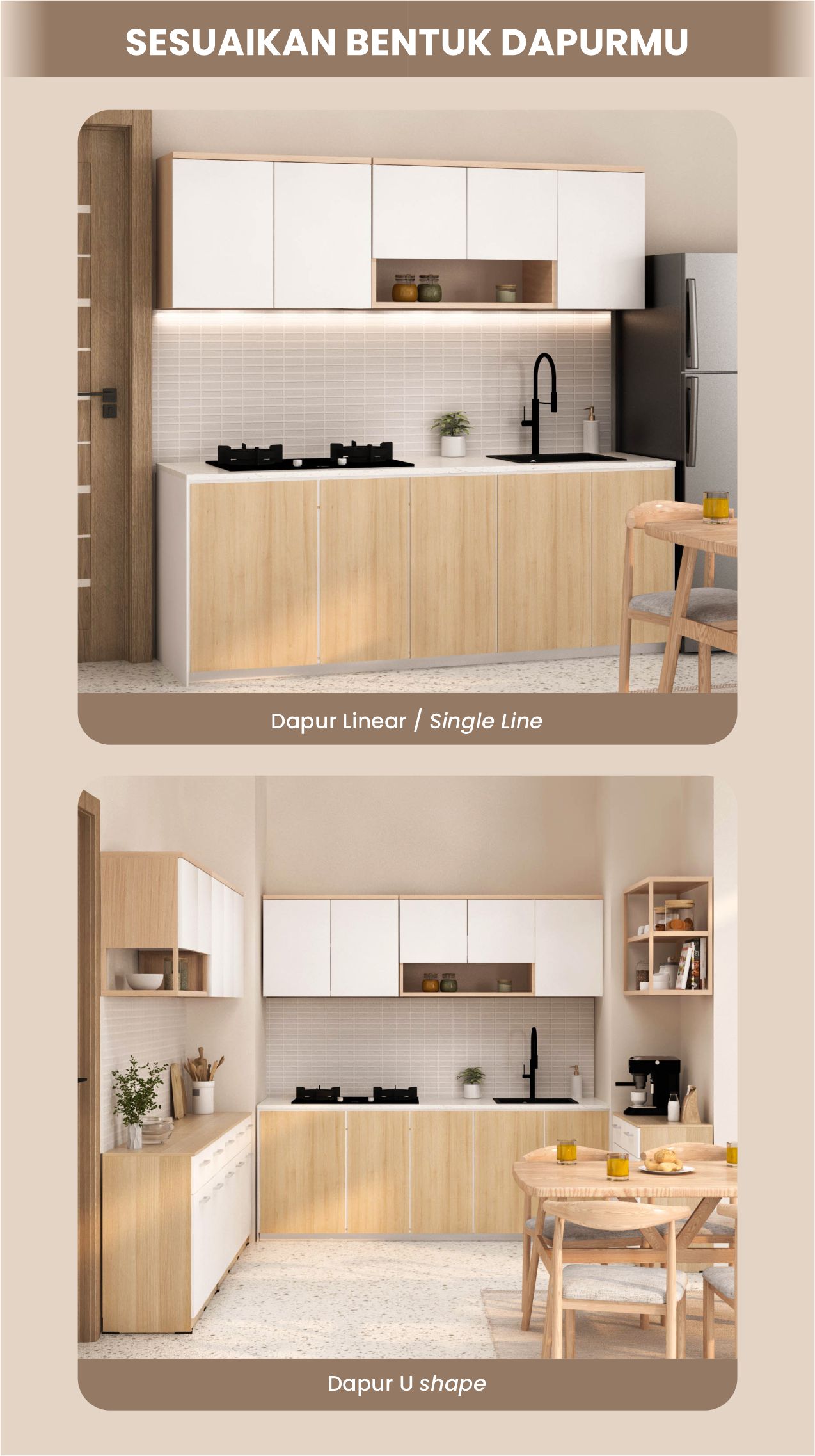 Infografik PIRA -  CUISI MKCWU KITCHEN SET / RAK DAPUR BESI / LEMARI DAPUR BESI / RAK DAPUR warna PRO OAK - WHITE - PIRA - halaman 5