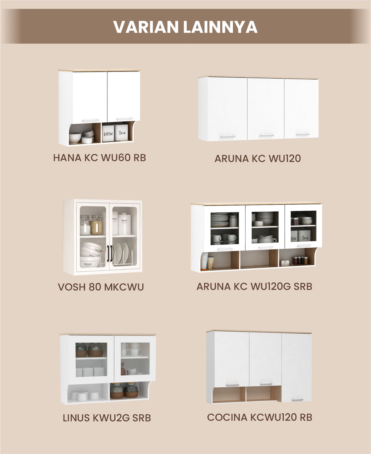 Infografik PIRA -  CUISI MKCWU KITCHEN SET / RAK DAPUR BESI / LEMARI DAPUR BESI / RAK DAPUR warna PRO OAK - WHITE - PIRA - halaman 9
